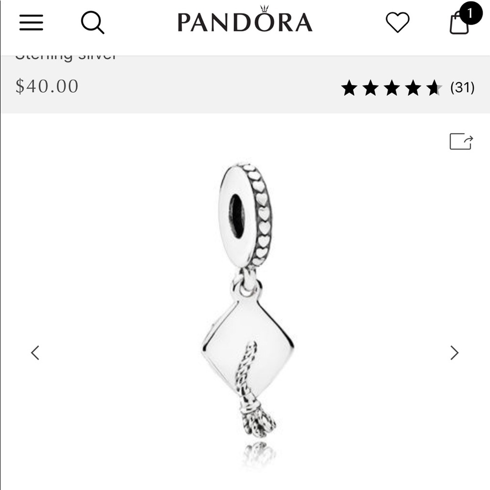 Graduation Cap charm pandora